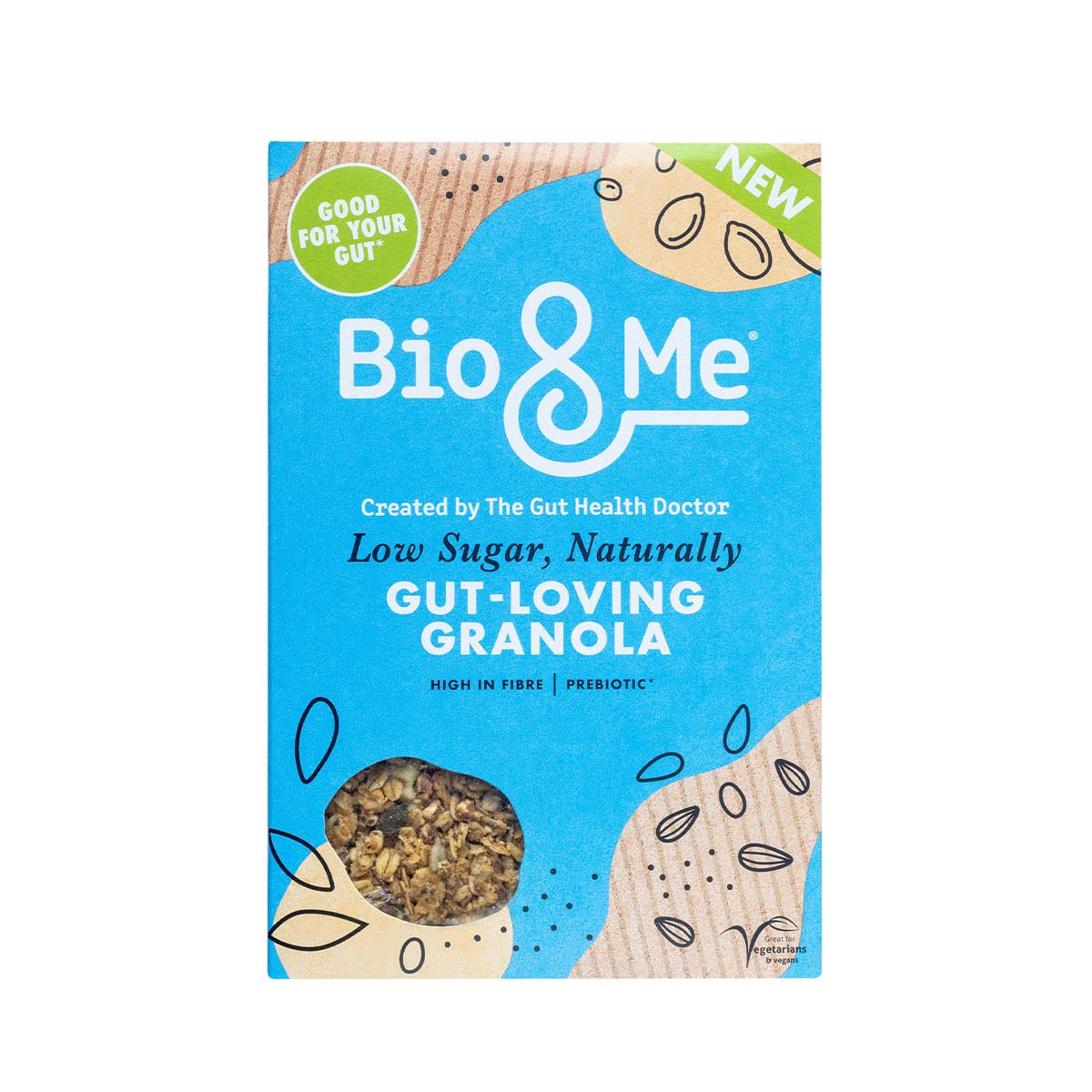 Bio&Me Low Sugar Granola - 3% Sugar, High Fibre, Vegan Friendly | 360g 1