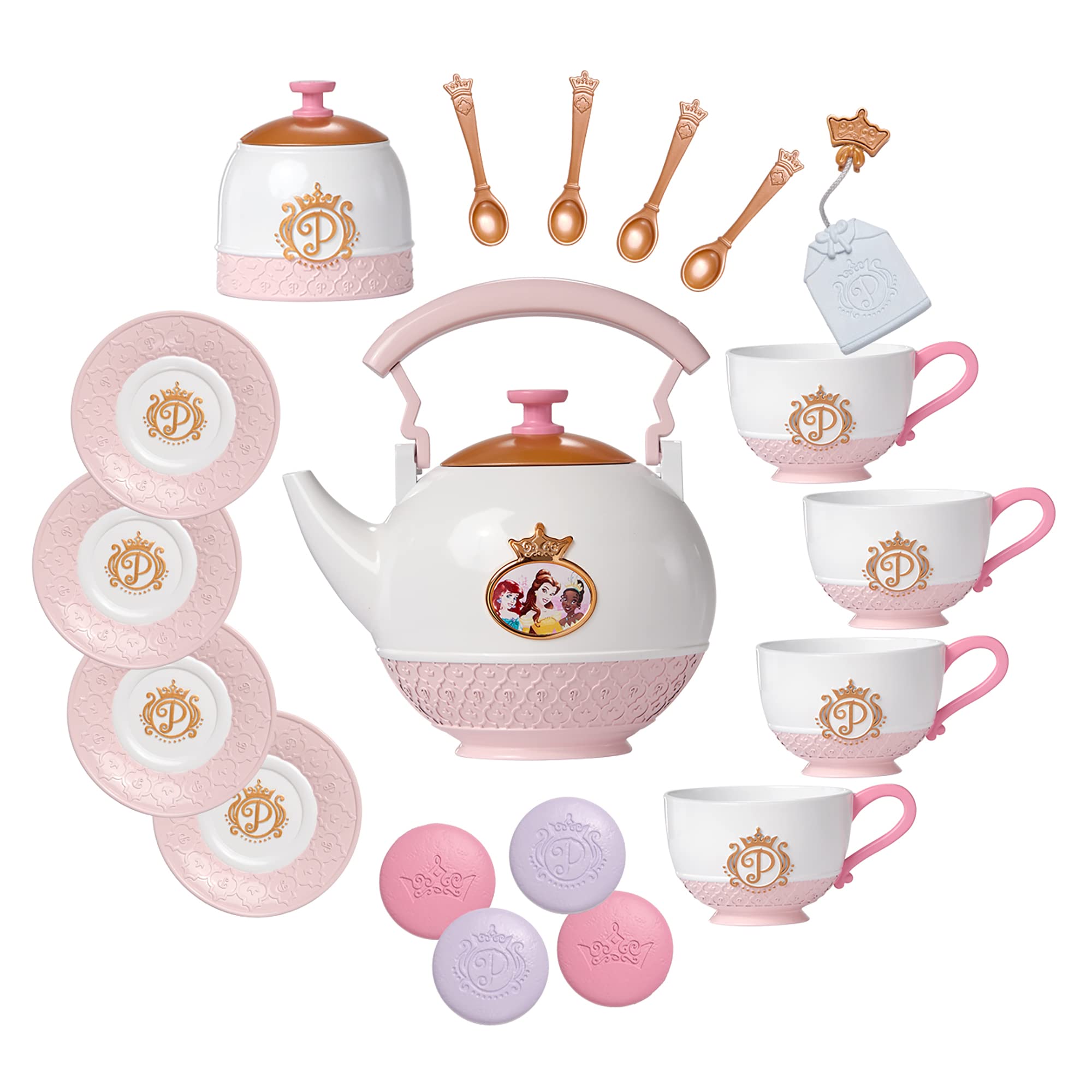 Disney Princess Style Collection 21-Piece Tea Set Playset for Girls Ages 3+