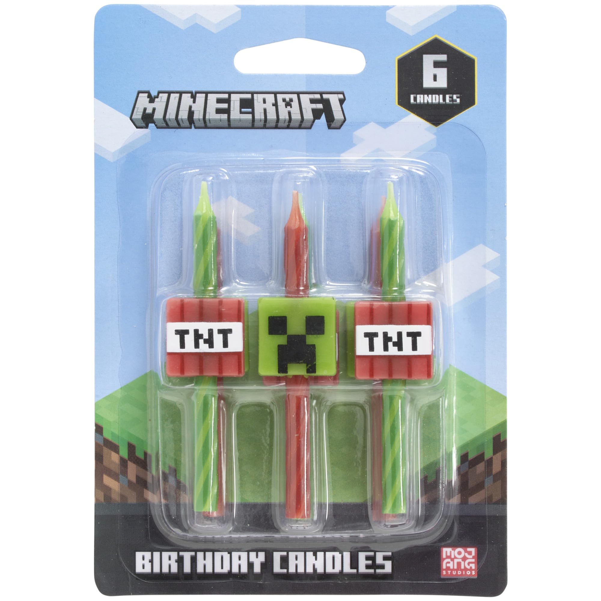 DecoPac Minecraft Birthday Cake Candles - 6 Pack | Food Safe Wax | Multicolor 4