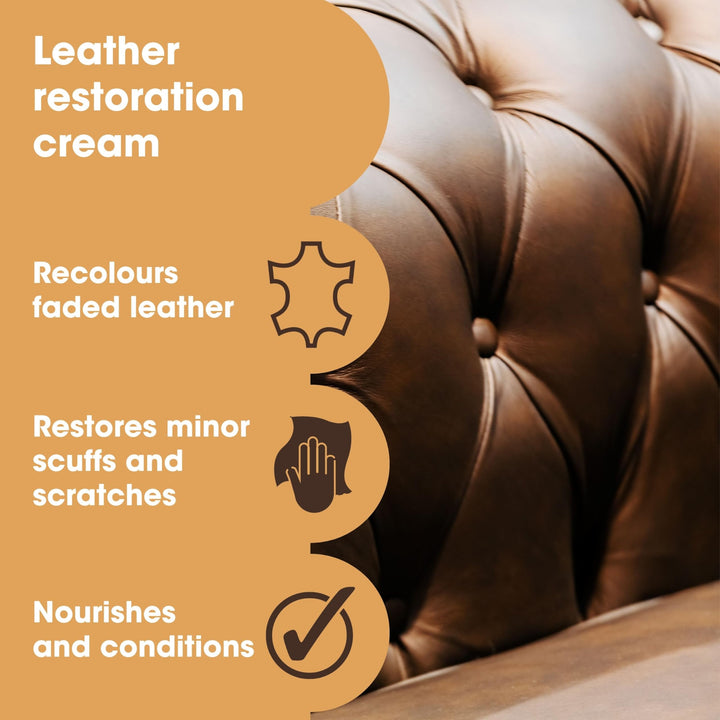 Furniture Clinic Leather Recolouring Balm - White Shade for Faded & Scratched Sofas, Car Seats, Shoes, and Clothing