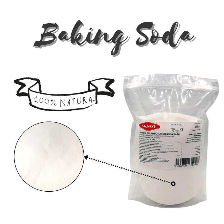 Aksoy Pure Baking Soda 1250g - Sodium Bicarbonate Powder for Baking & Cleaning