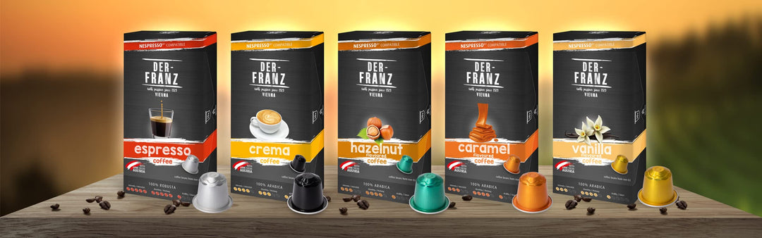 Der-Franz Nespresso Compatible Coffee Capsules - Hazelnut Aroma, 10 Capsules