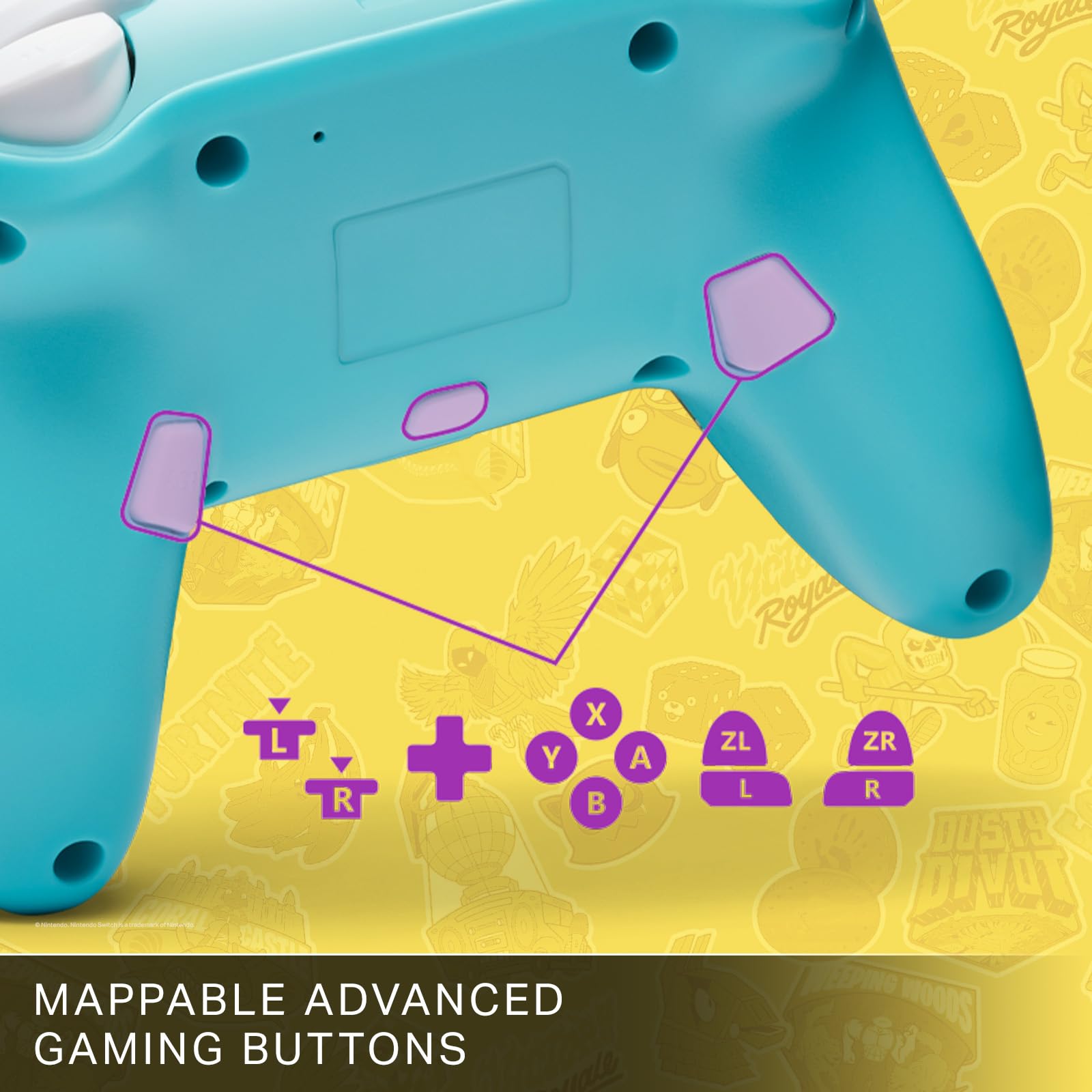 Fortnite Sticker Mania - PowerA Enhanced Wireless Controller for Nintendo Switch 13
