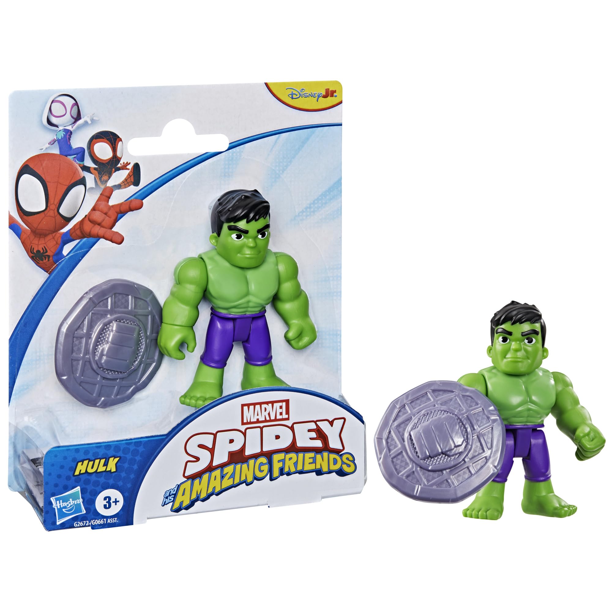 SPIDEY AND HIS AMAZING FRIENDS Hulk Action Figure - 7.6-cm Poseable Toy with Accessory 3