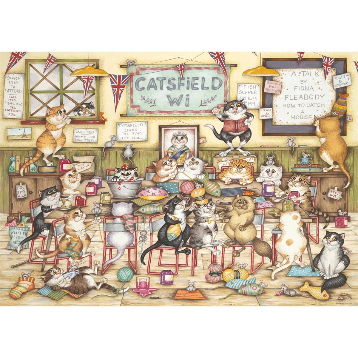 Ravensburger Crazy Cats No 21 at the WI 1000 Piece Jigsaw Puzzle - Adult, Unisex