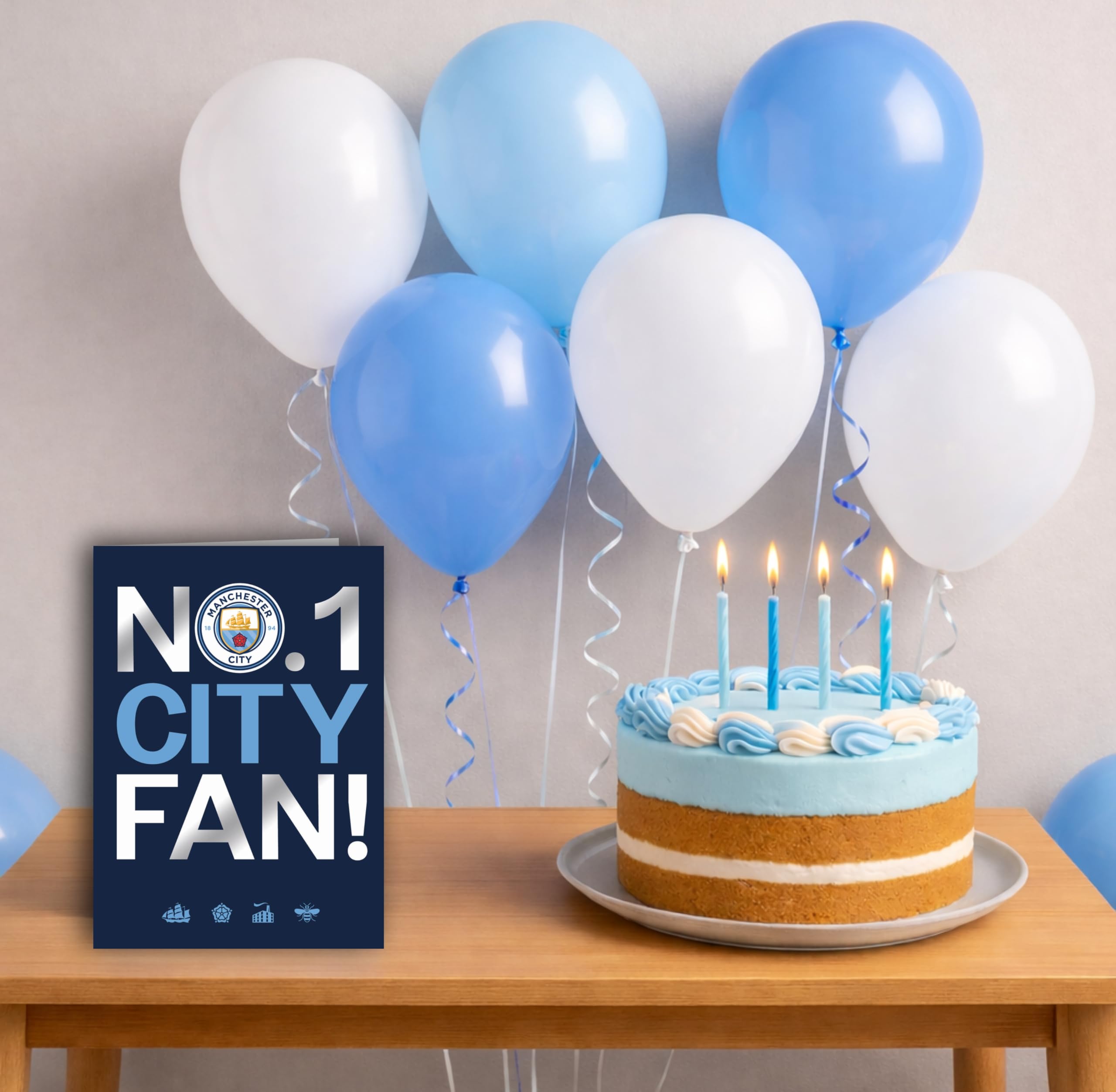 Danilo Promotions LTD Manchester City FC Birthday Card | Standard Size | Multi-Colour 2