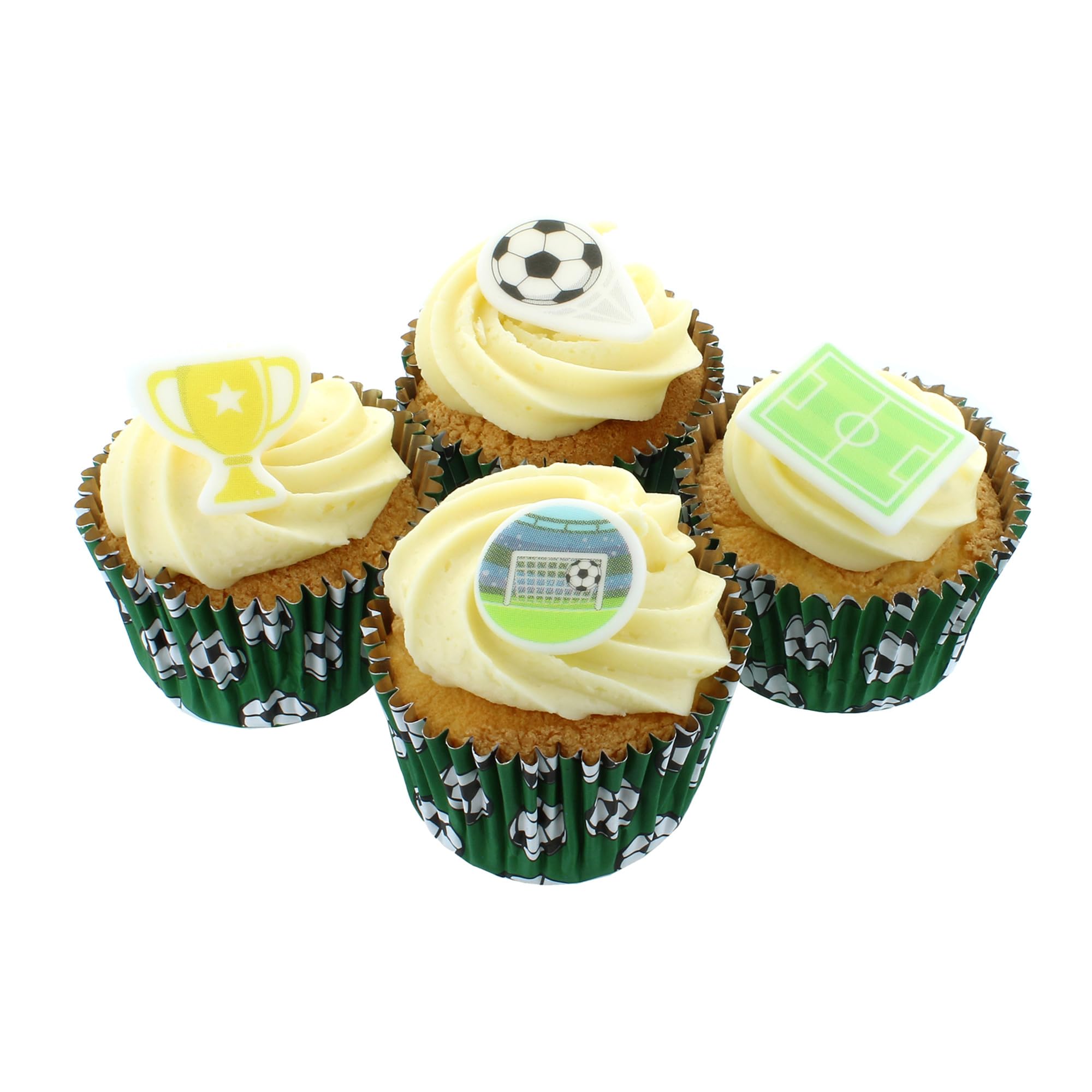 Culpitt - Football Sugar Decorations 32 Pack Edible Cupcake Toppers 7