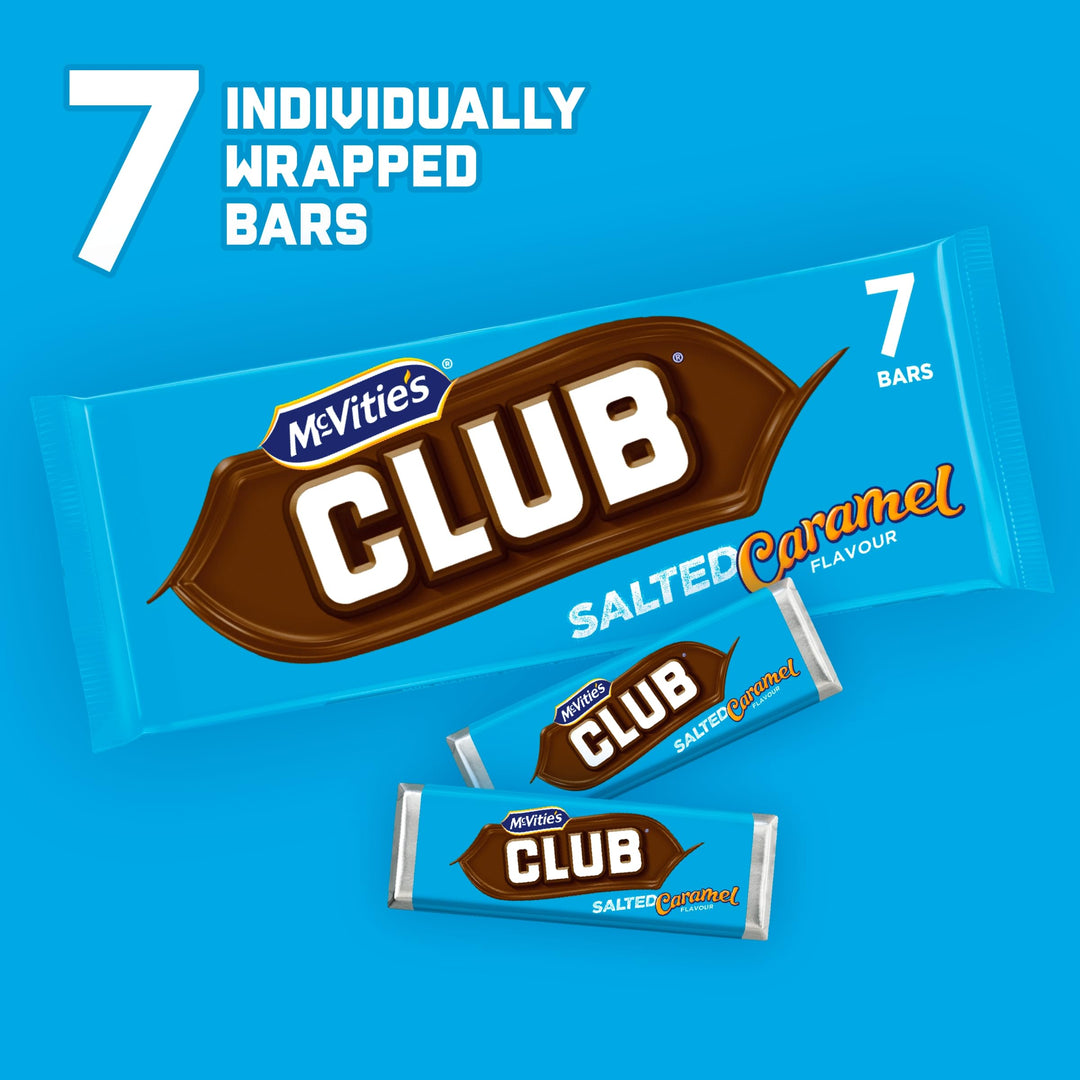 McVitie's Club Salted Caramel Biscuit Bars 7x23g