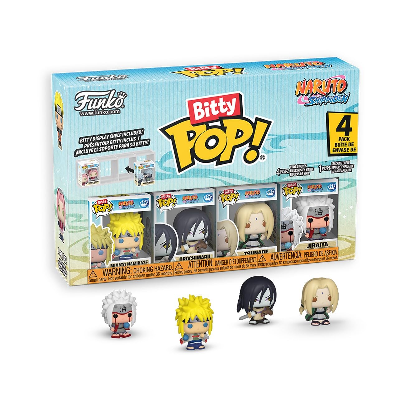 Funko Bitty POP! Naruto Shippuden - Team 2 4 Pack Collectable Vinyl Figures | Minato Namikaze