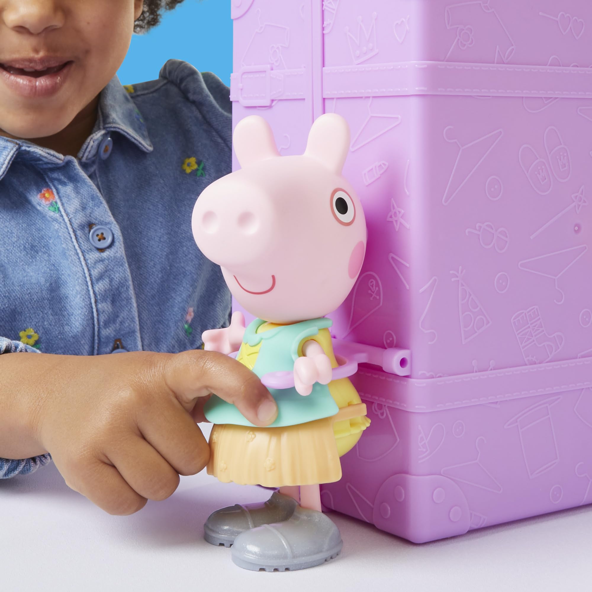 Peppa Pig Peppa's Dress-Up Wardrobe Playset - 15cm Figure | 14 Accessories | Ages 3+ 7
