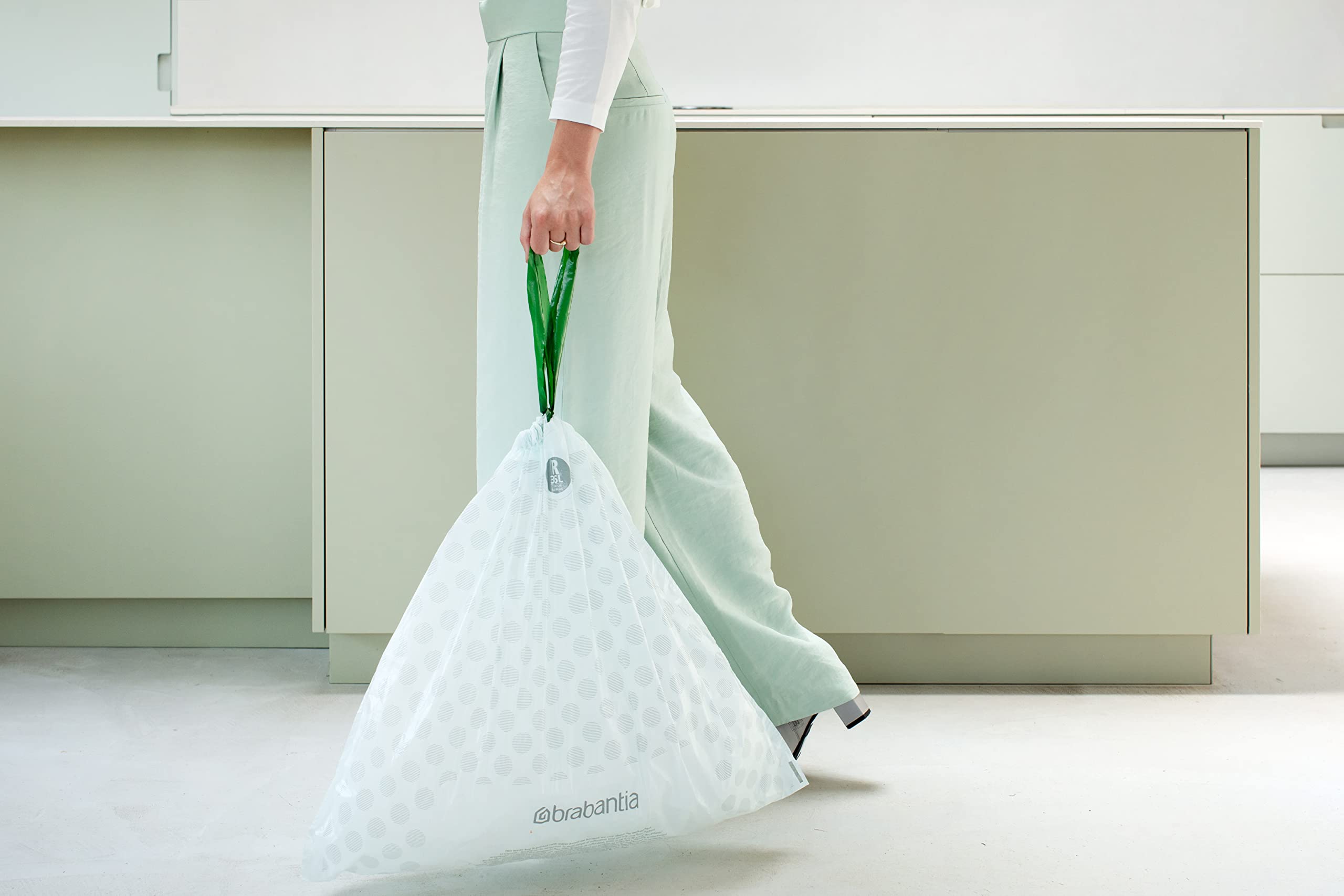 Brabantia PerfectFit Bin Liners - Tear-Resistant Plastic for 36L Bins | 40 Count, White 5