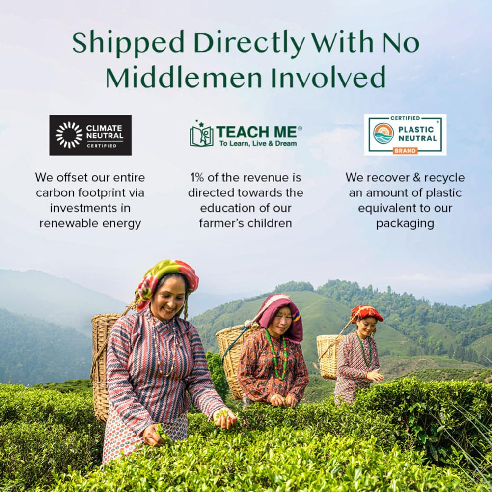 VAHDAM - Turmeric Ashwagandha Herbal Tea Bags (15 Count) 100% Pure Herbal Blend 9