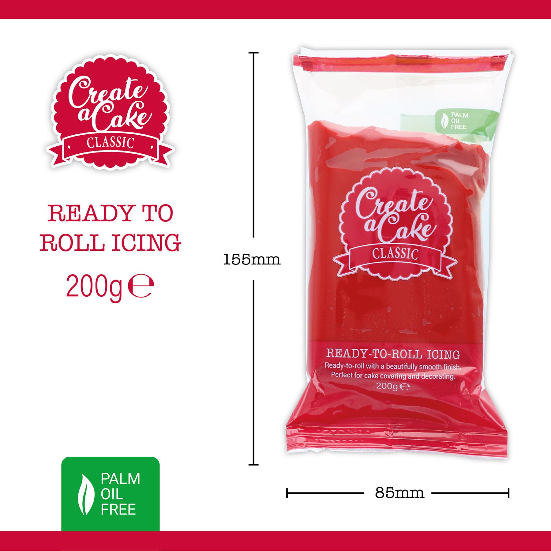 Culpitt - Create A Cake Ready to Roll Icing Red, Green & White Christmas Multipack 7