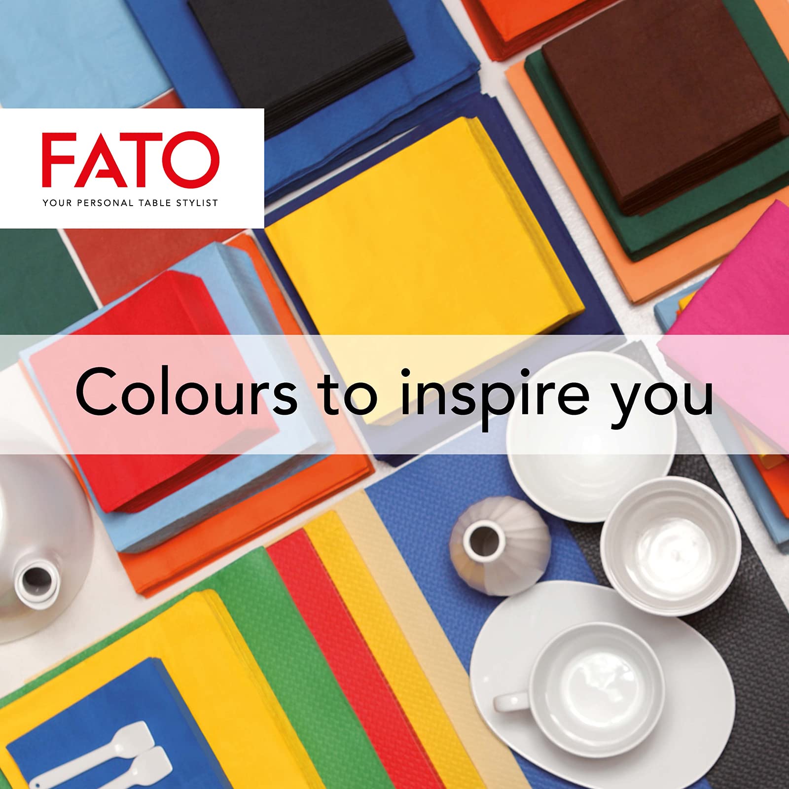 Fato Red 24x24 cm 2-Ply Disposable Paper Napkins, Pack of 100 for Aperitifs and Cocktails 11