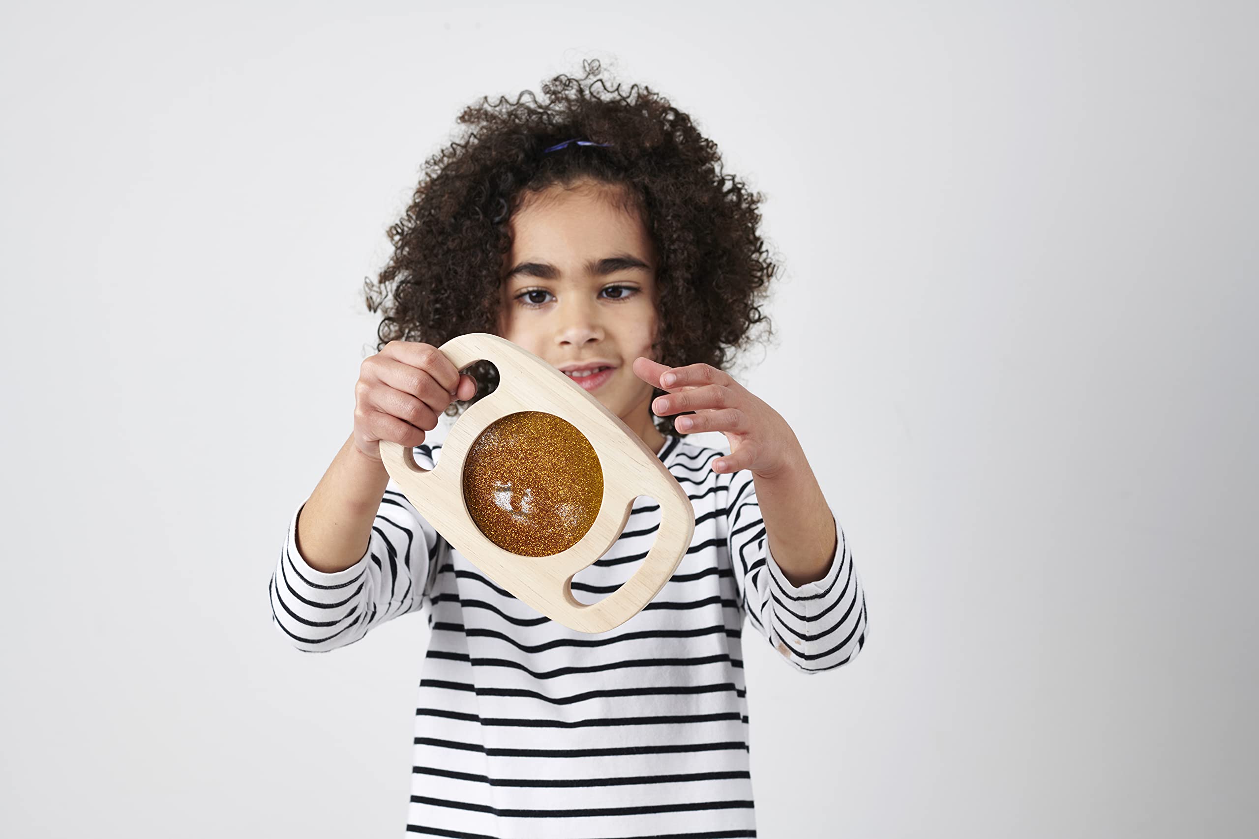 tickit Easy Hold Glitter Panel – Gold Rubberwood Sensory Panel for Toddlers 12 Months+ 13