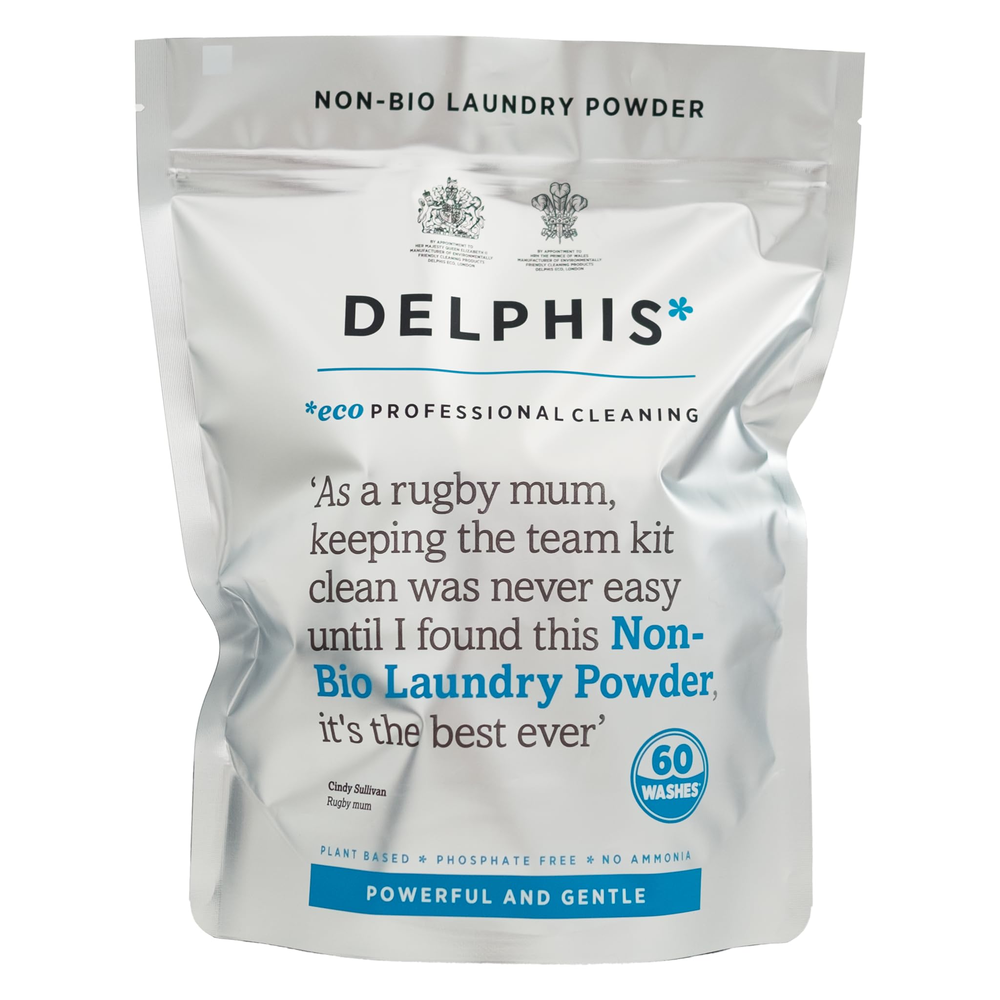 DELPHISECO Eco Non-Bio Washing Powder - 60 Washes | 1.2 kg | Naturally Derived Ingredients