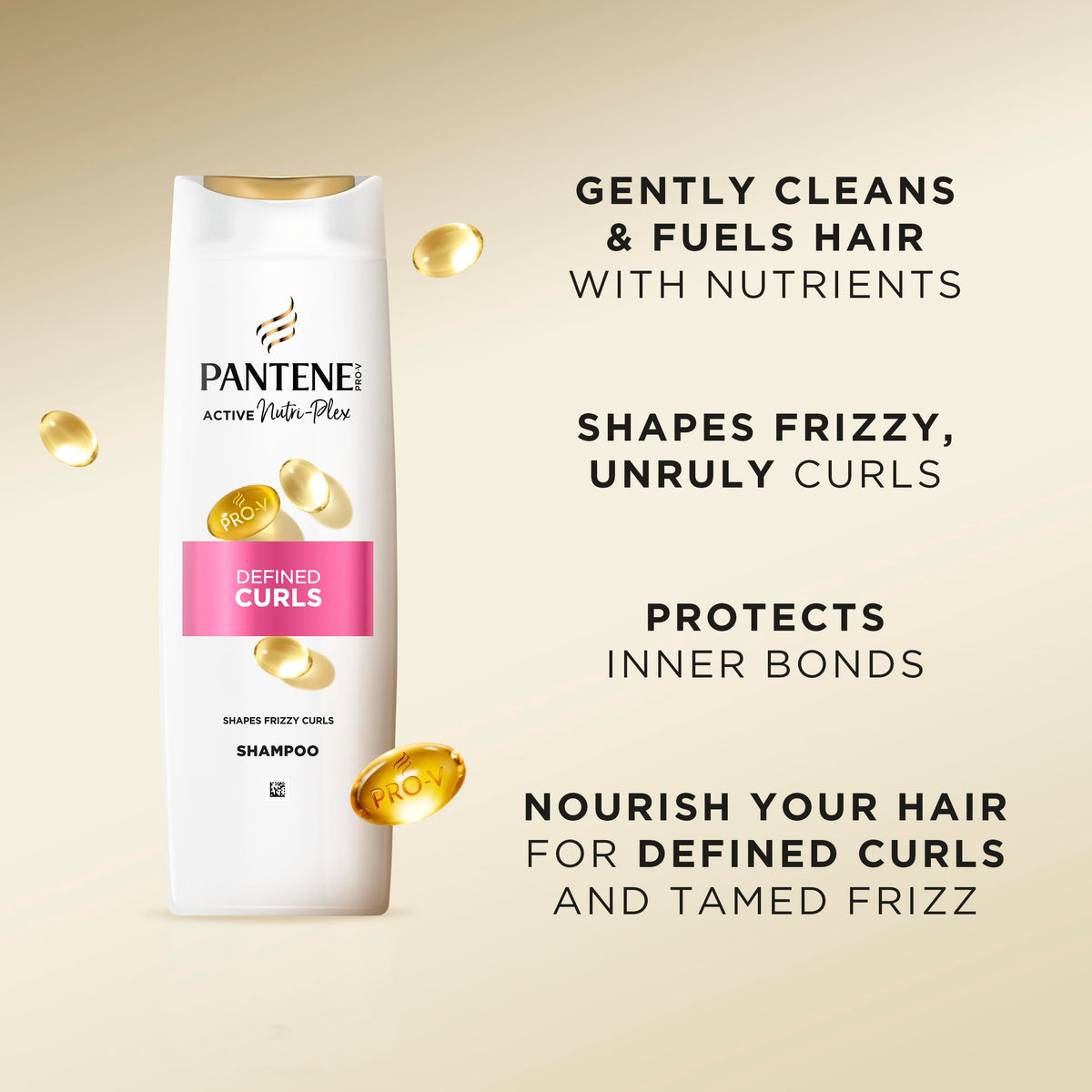 Pantene Defined Curls Shampoo & Conditioner Set - 500ml Shampoo, 350ml Conditioner, 1.3L