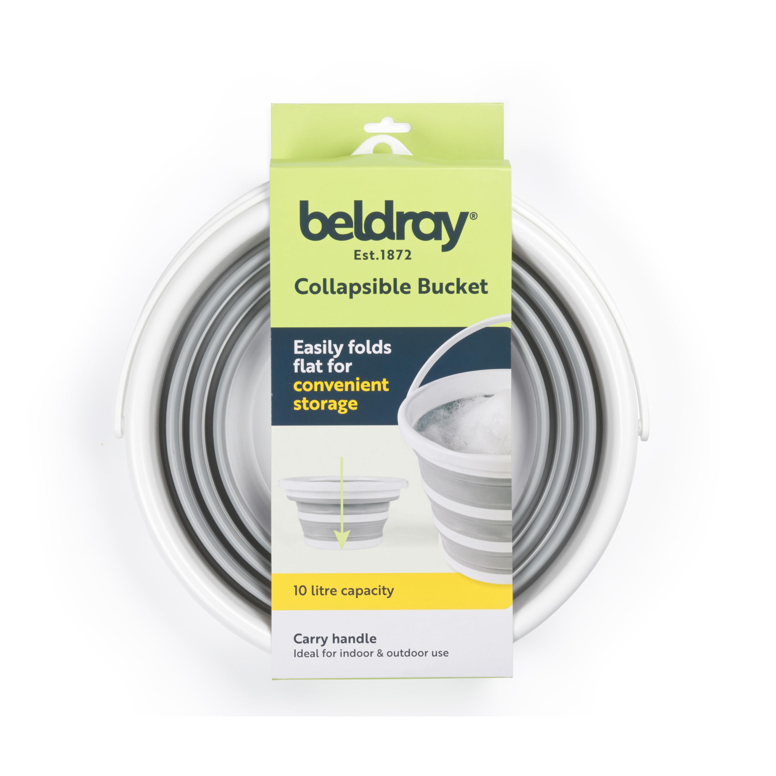 Beldray - Collapsible Bucket 10L Foldable Silicone Bucket with Sturdy Handle 7