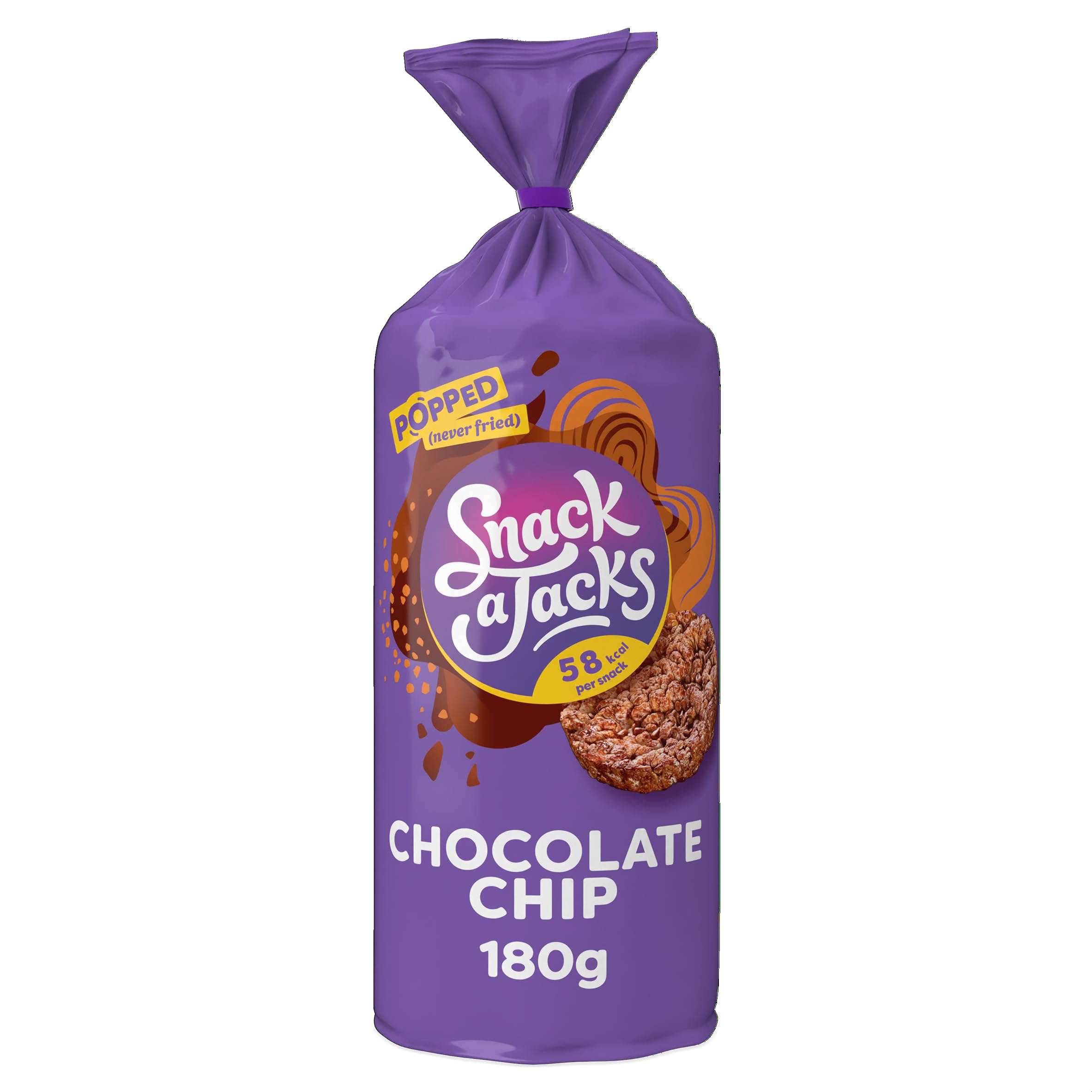 Snack a Jacks Jumbo Chocolate Chip Rice Cakes 180g (Case of 8) 1
