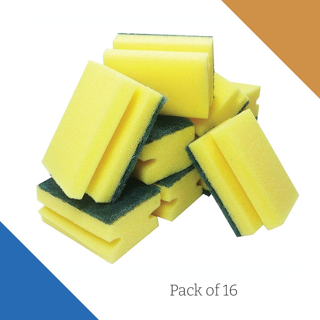 STERLING PRODUCTS Heavy Duty Scrub Sponge - Dual Sided Dish Washing & Cleaning Sponge (16 Pack)