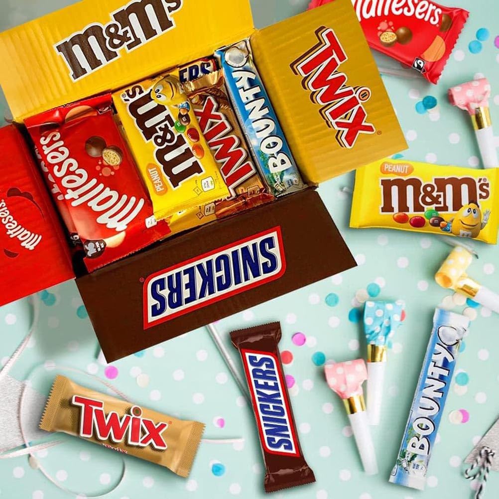 Mixed Bulk Chocolate Box with Snickers, Twix, M&M's Peanuts, Maltesers & Bounty - 30 Full-Size Bars 6