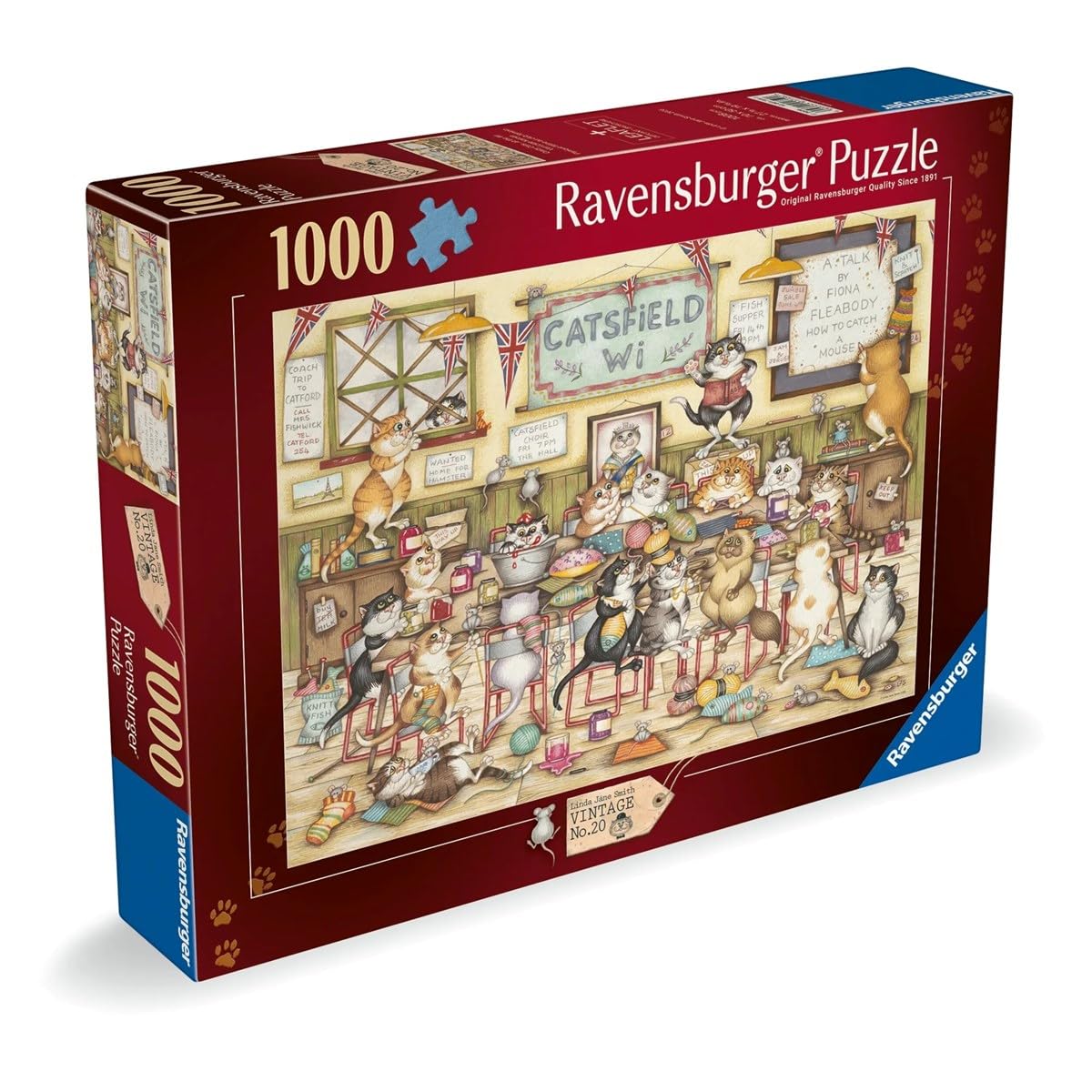 Ravensburger Crazy Cats No 21 at the WI 1000 Piece Jigsaw Puzzle - Adult, Unisex