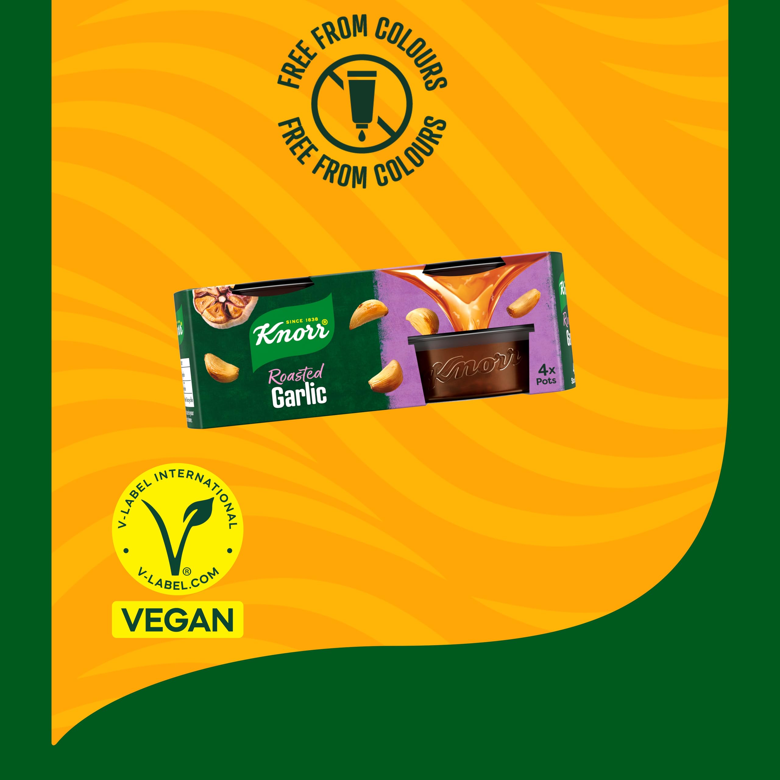 Knorr - Roasted Garlic Stock Pots Pack of 4 12