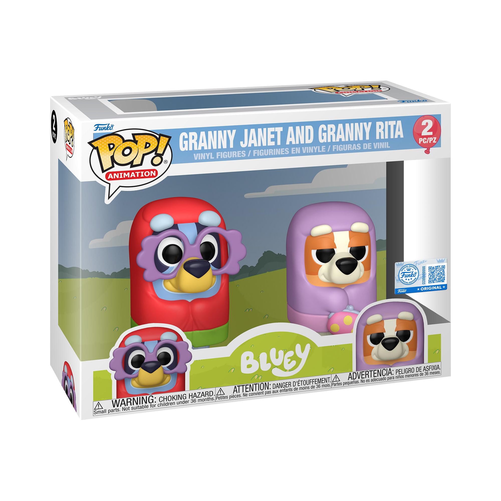 Funko POP! Animation: Bluey - Granny Janet & Granny Rita 2 Pack | Vinyl Figure