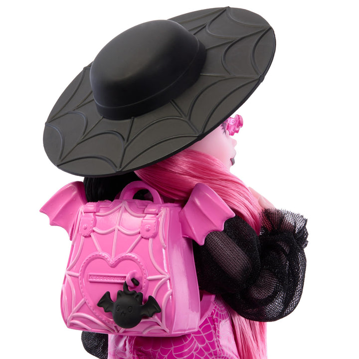 Monster High Draculaura Doll with Count Fabulous Pet & Accessories - Pink Fashion Vampire Doll for Kids