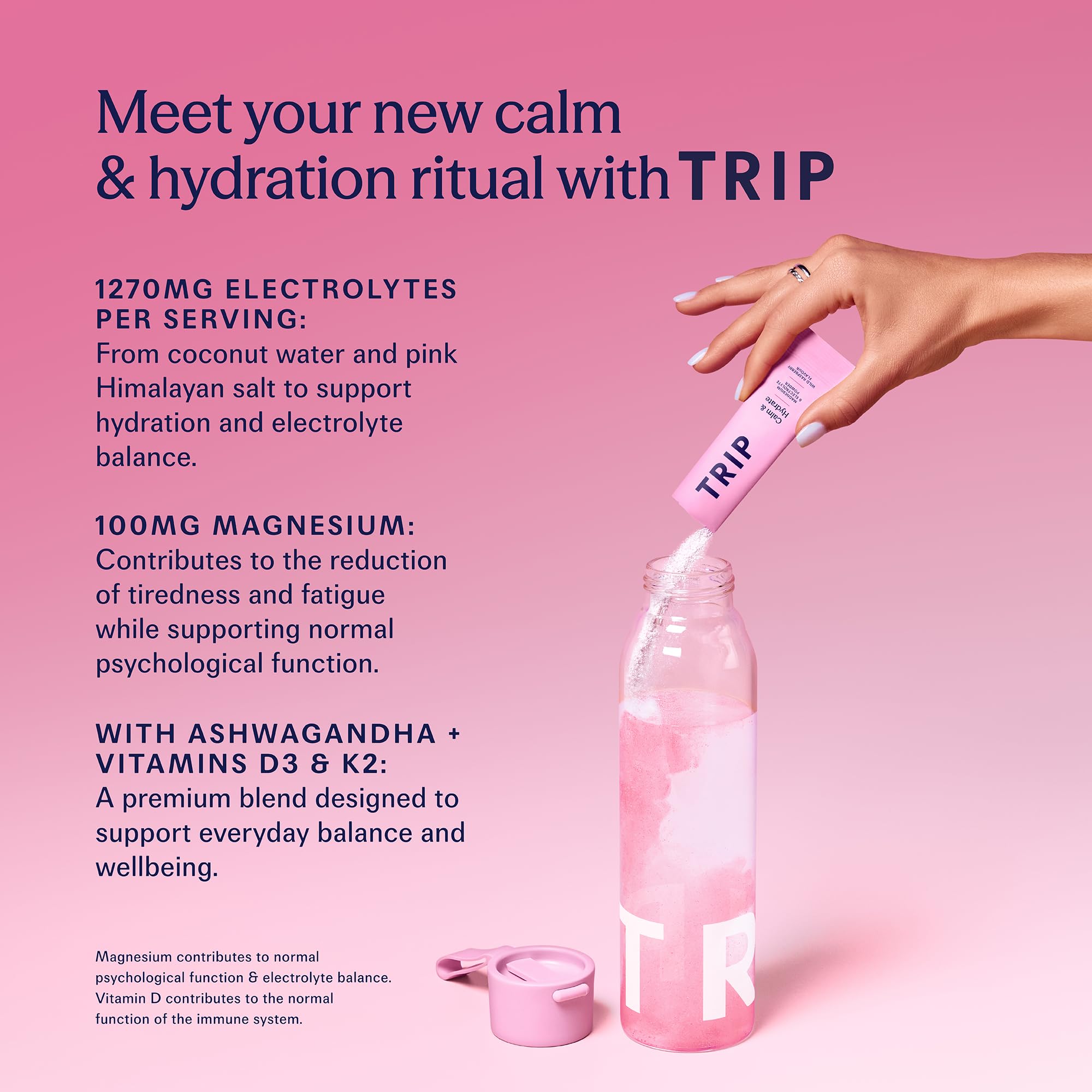 TRIP Calm & Hydrate Electrolyte + Magnesium Powder Variety Pack | 1270mg Electrolytes 2