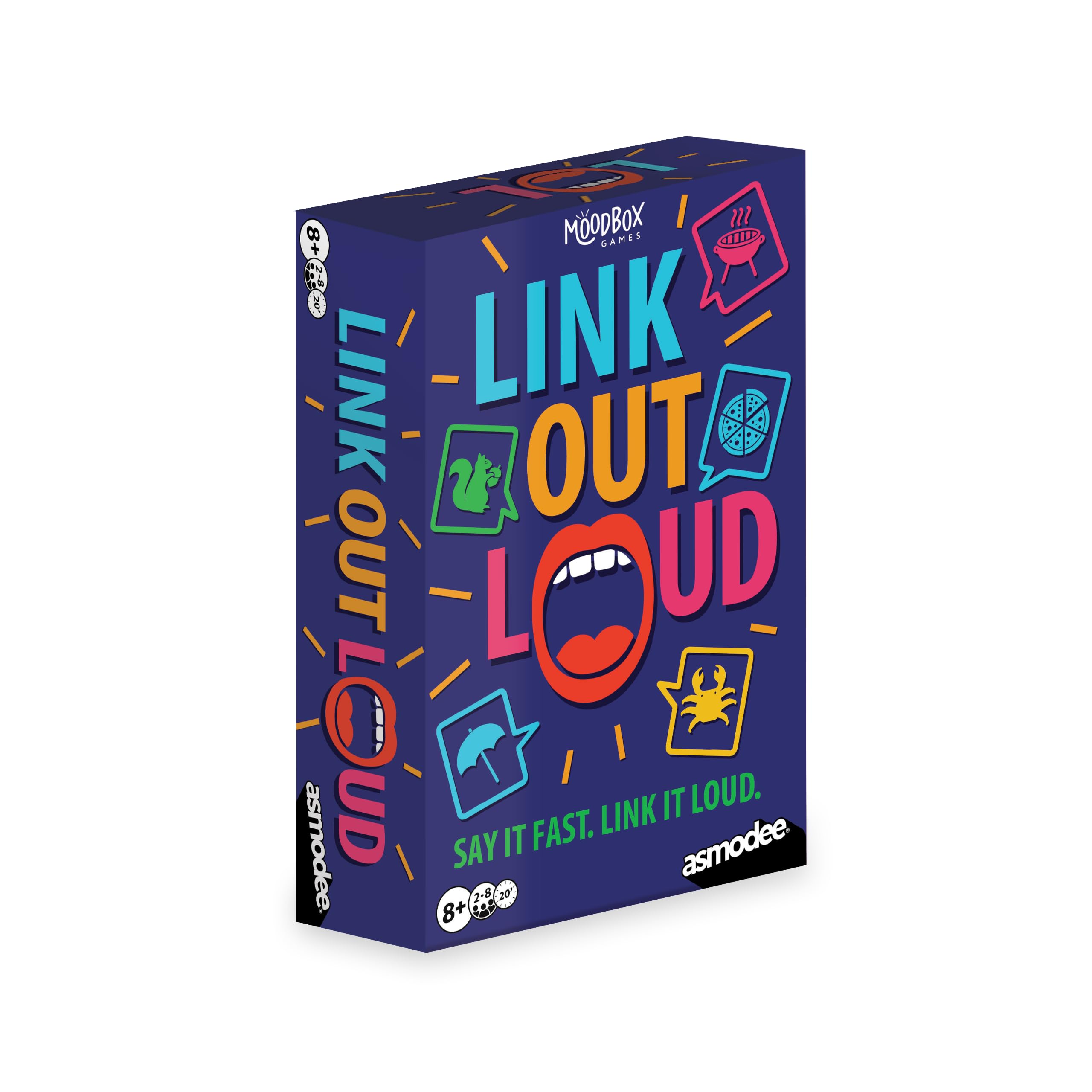 Asmodee Link Out Loud Board Game - Fast-Paced Word Association, 2-8 Players, Ages 8+