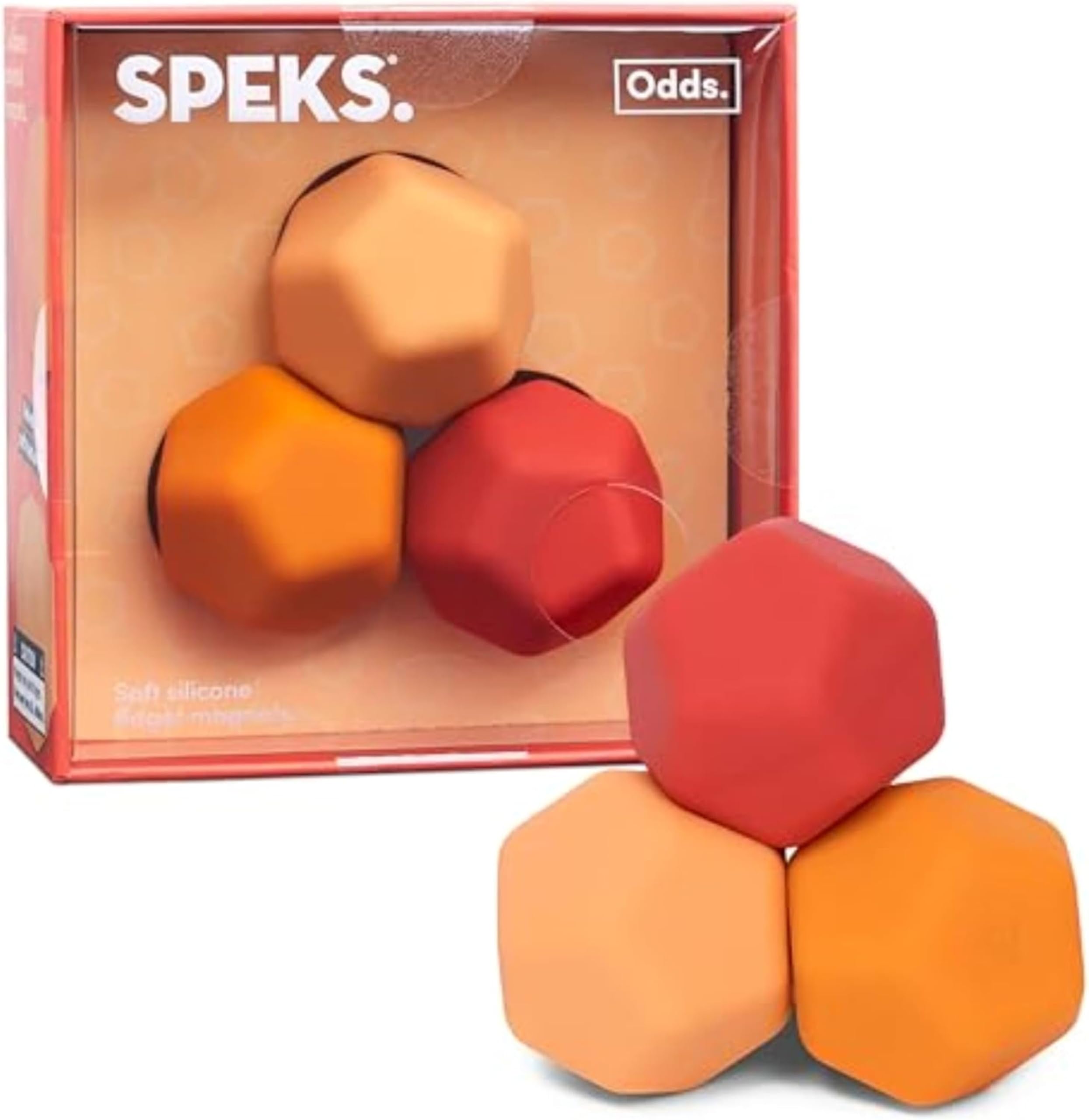 Speks Odds Soft Silicone Fidget Magnets - Silent Stress Relief | Unisex Adult | Planes Orange 1