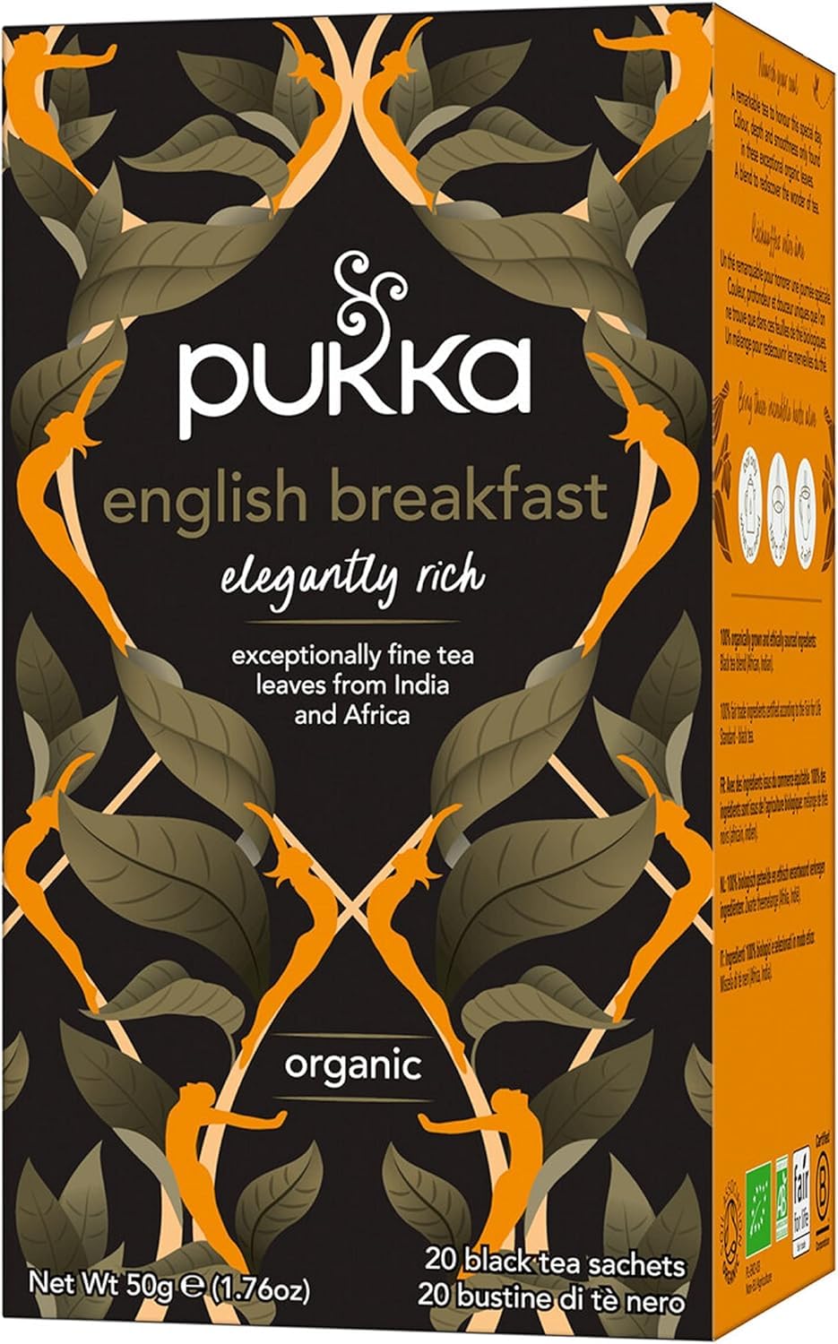 Pukka Herbs Elegant English Breakfast Organic Tea - 80 Count (4 Packs of 20) | Black Tea