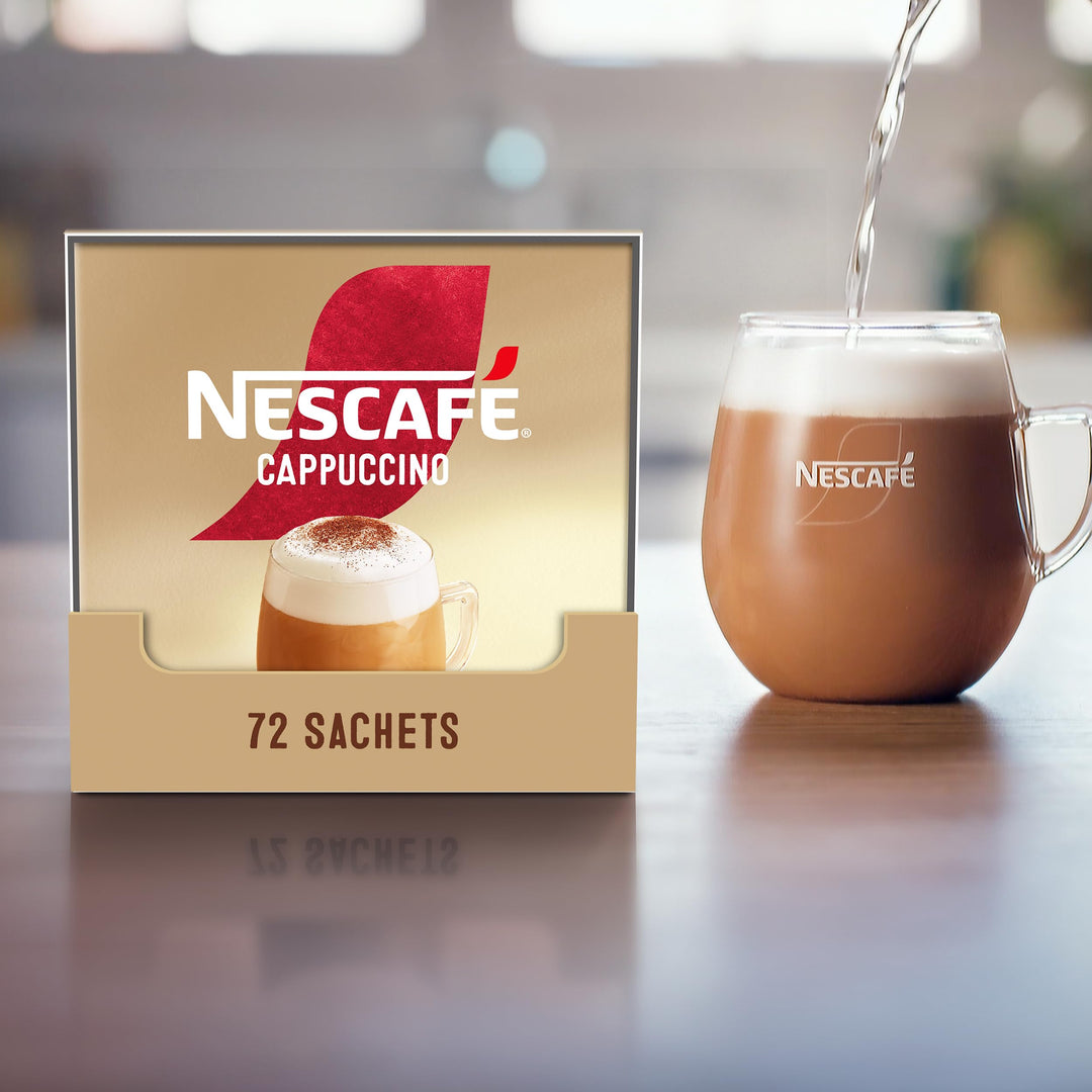 NESCAFÉ Cappuccino Instant Coffee Sachets - 72 x 15.5g