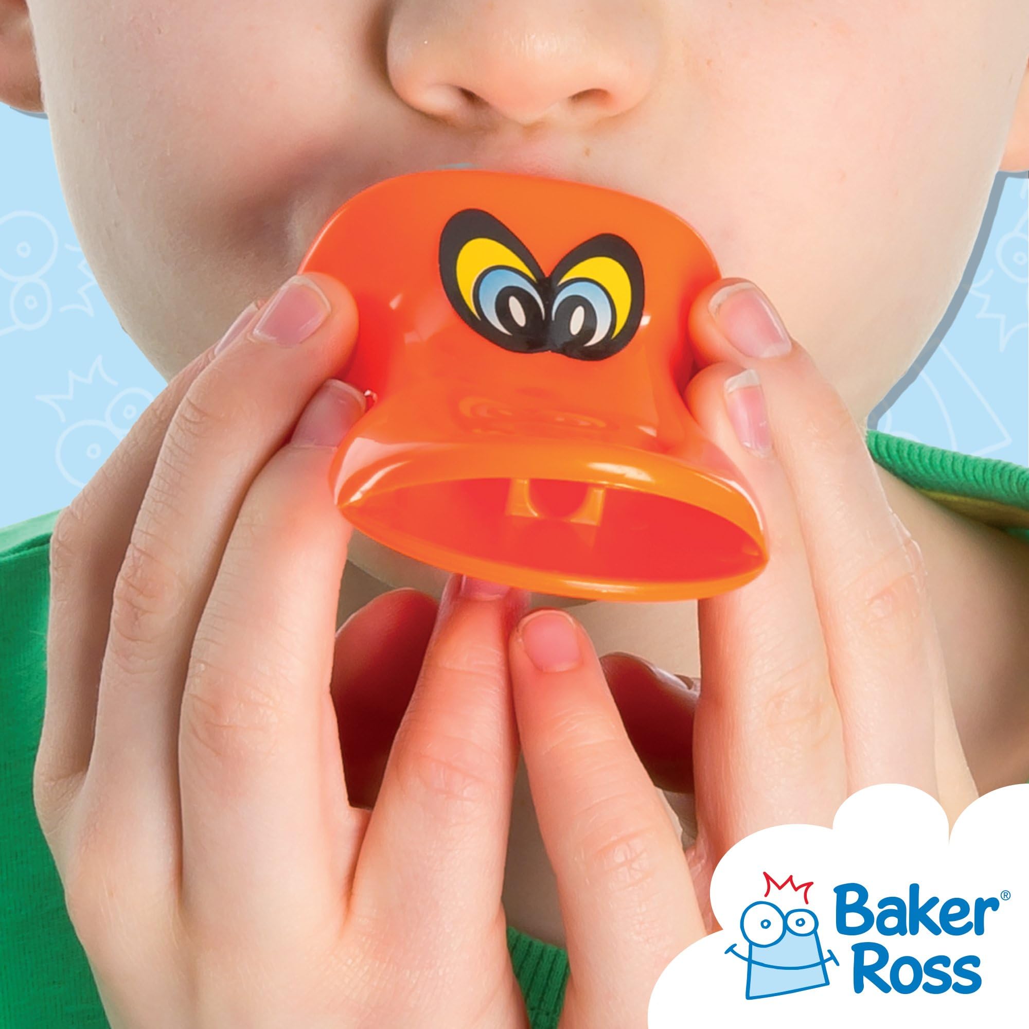 Baker Ross Duck Whistles (Pack of 12) - Assorted Colors, 7cm Plastic Noisemakers for Kids 6