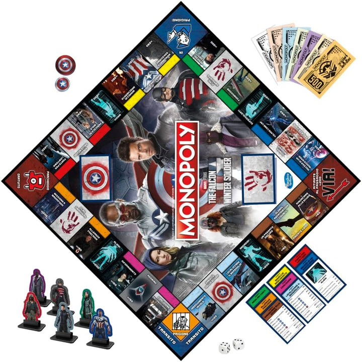 Hasbro Monopoly: Edition Inspired by Marvel Studios The Falcon and the Winter Soldier Board Game (F5851103)