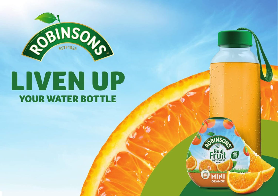 Robinsons Mini No Added Sugar Low Calorie Orange Flavour Concentrate - 6 Pack (66ml Each)