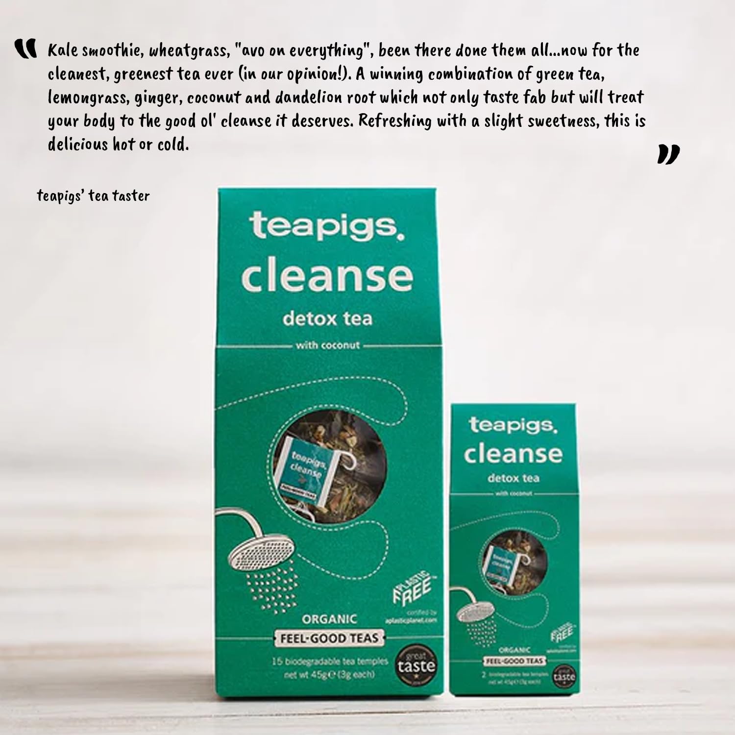 teapigs Cleanse Detox Tea, 15-Count - Organic Herbal Tea with Lemongrass, Ginger & Coconut 10