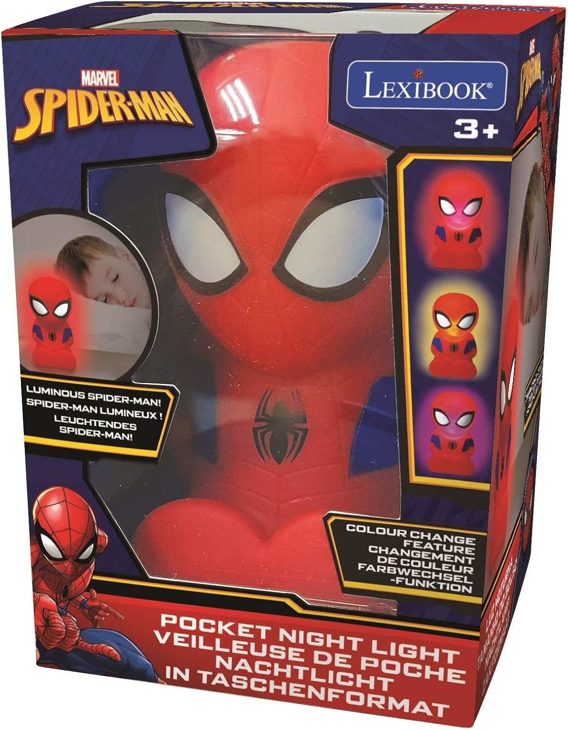 Lexibook Spider-Man Color Changing LED Night Light for Kids 6