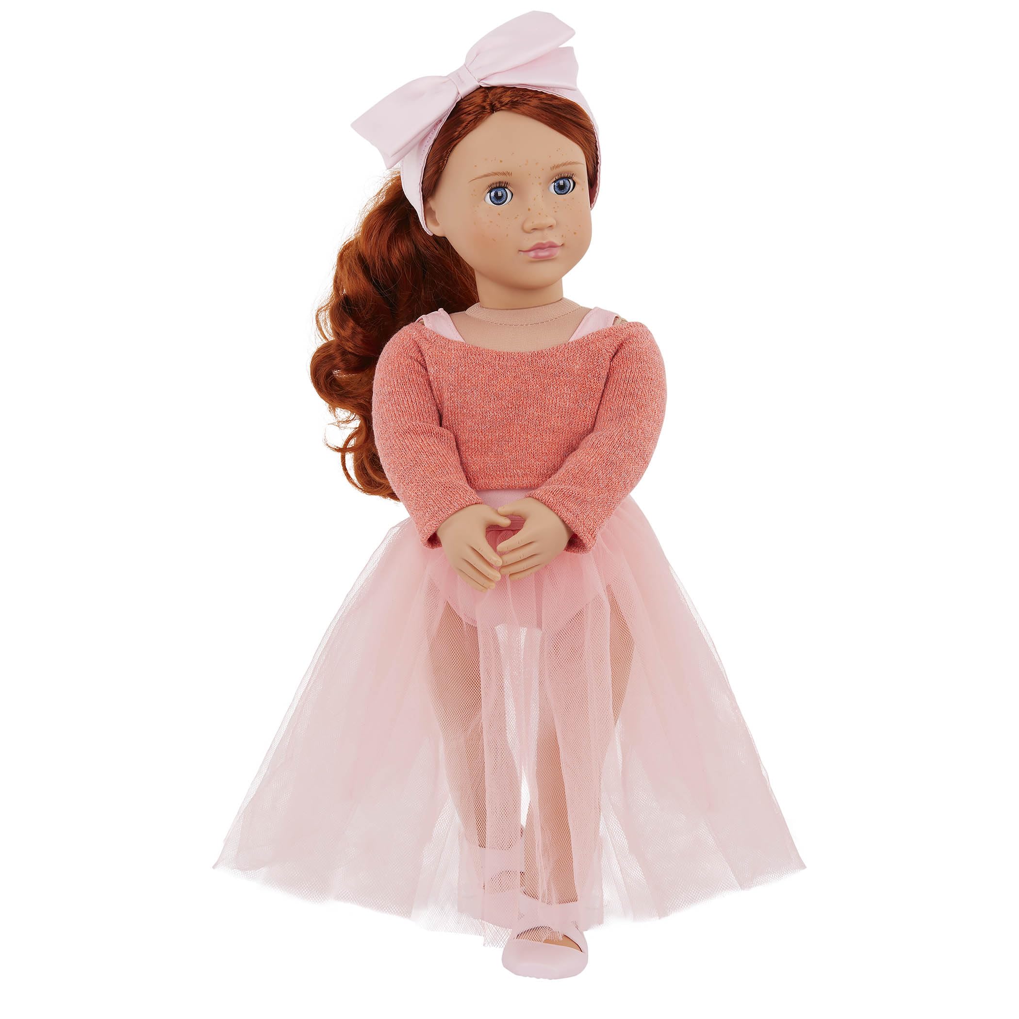 Our Generation 18-Inch Ballerina Doll with Blue Eyes & Red Hair - Aubrie