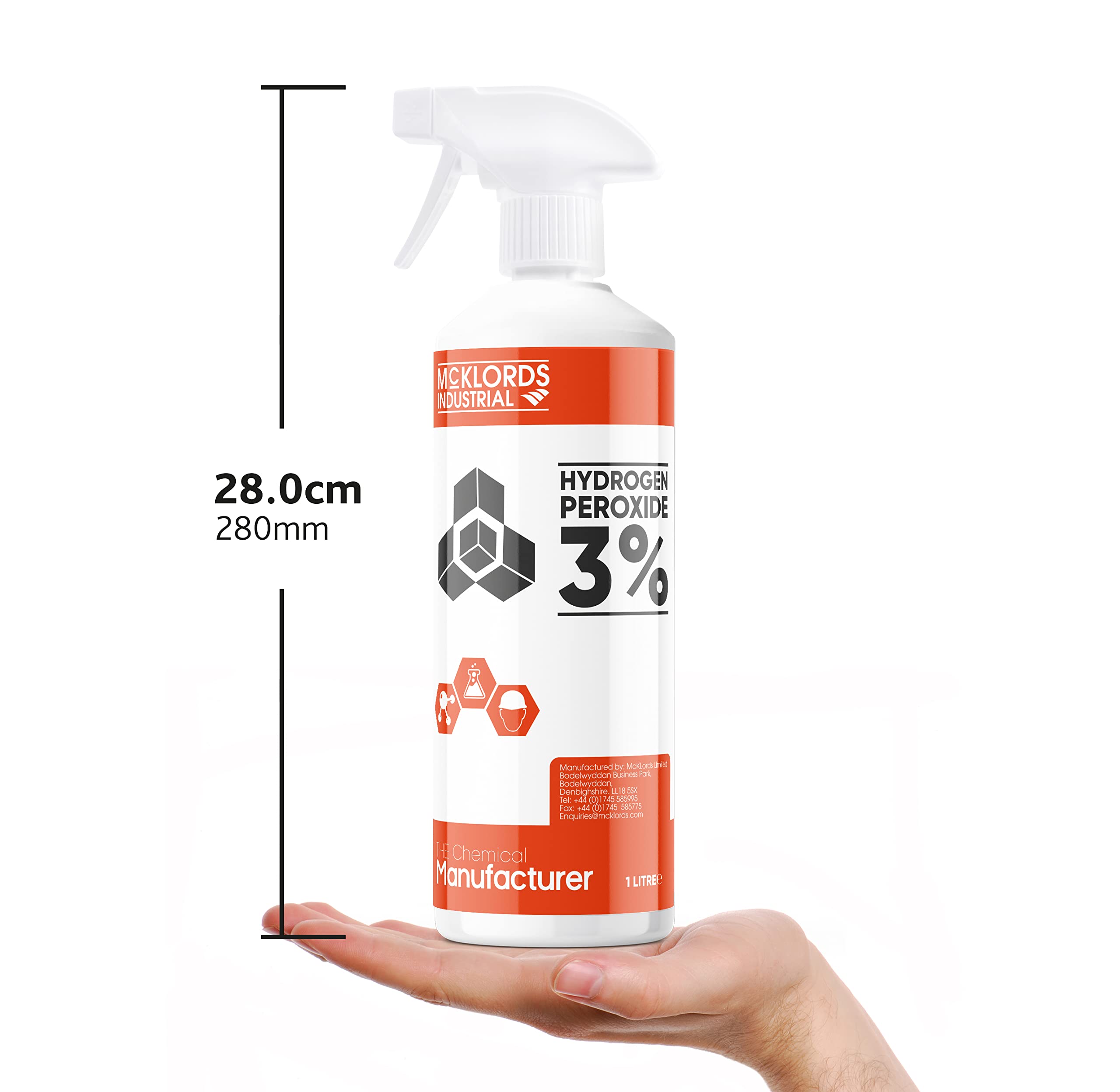 McK LORDS All-Purpose Cleaner - 3% Hydrogen Peroxide Solution | 1 Litre Liquid 2