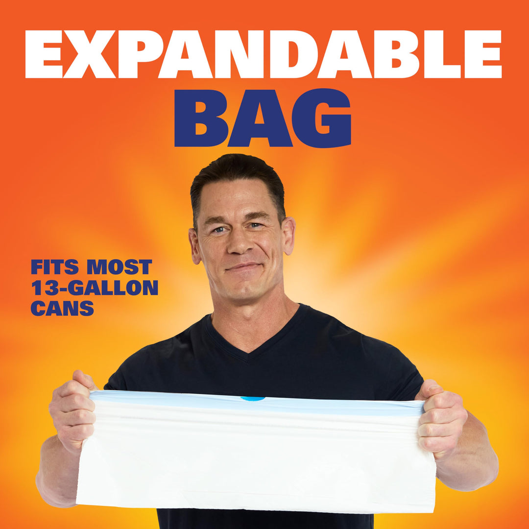 Hefty Ultra Strong Trash Bags Clean Burst Scent 13 Gallon Tall Kitchen Drawstring 80 Count
