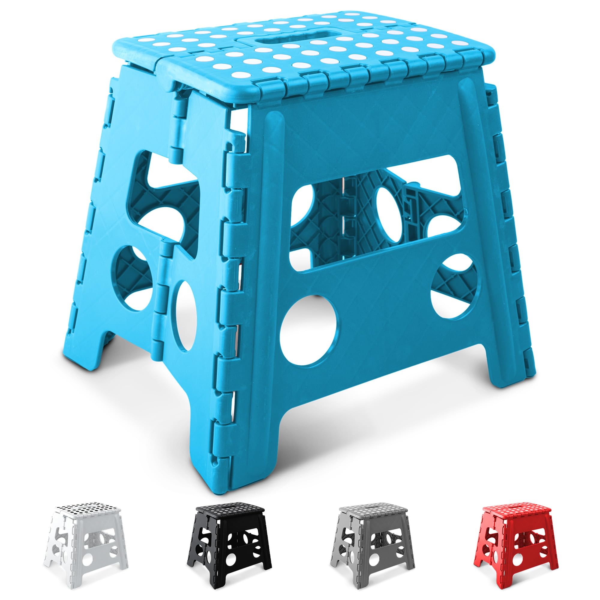 KEPLIN 13 Inch Heavy Duty Folding Step Stool | Non-Slip Foldable Footstool 1