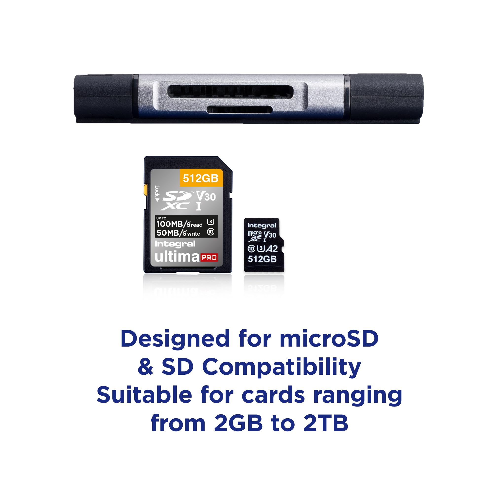 Integral Dual USB 3.0 & USB C microSD/SD Card Reader - INCRUSB3.2ACSDMSDR 5