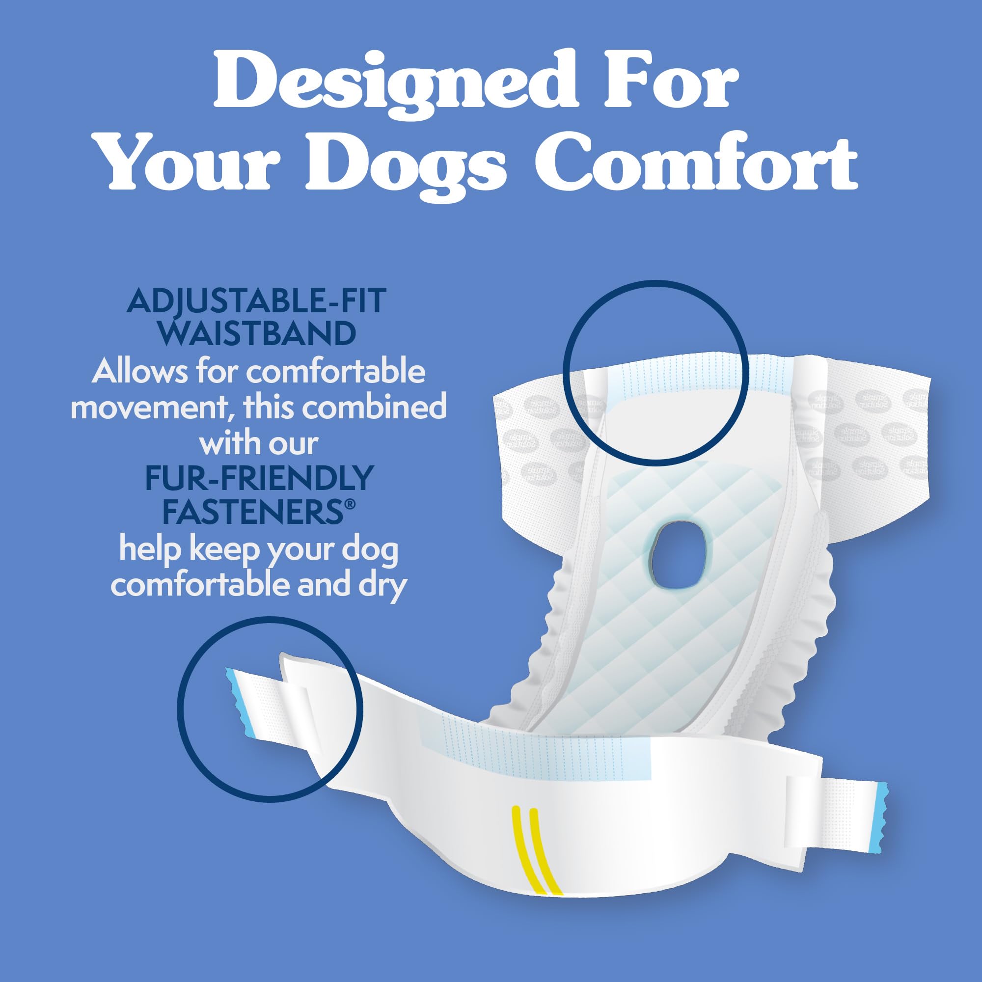 Simple Solution True Fit Disposable Dog Diapers for Female Dogs | Size L/XL | 18-27 inch Waist 3