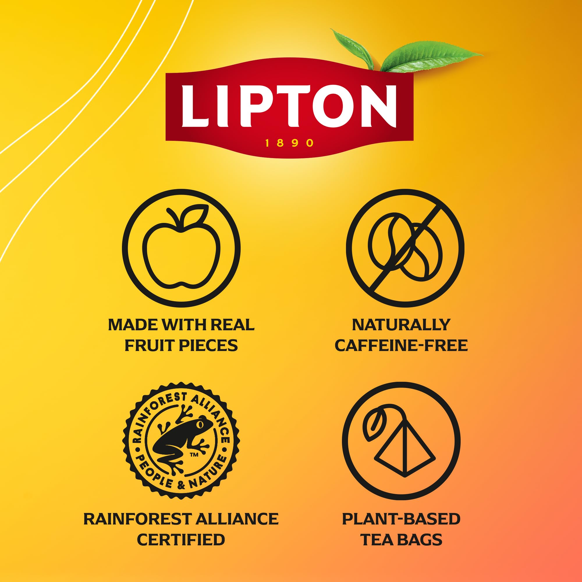 Lipton - Peach Paradise Fruit Infusion Herbal Tea Bags 15