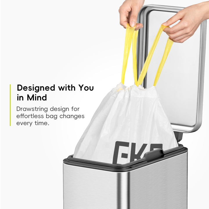EKO Size B Extra Strong Drawstring Bin Liners for 7-10L Kitchen Bins - 25 Bags