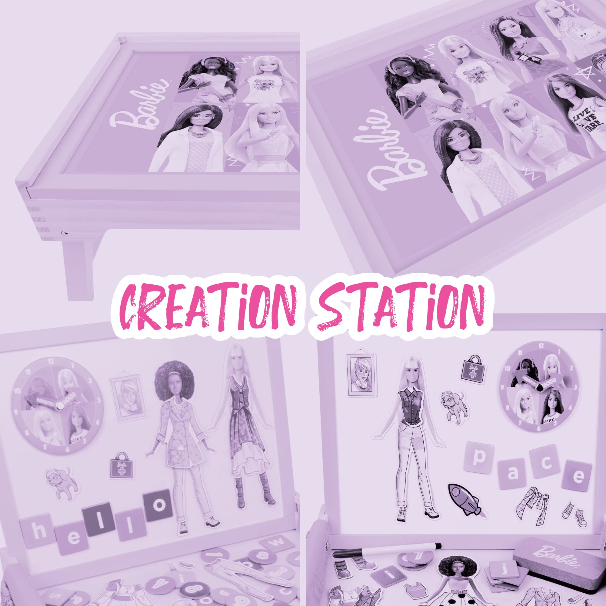 Barbie 2-in-1 Writing Board - Magnetic Whiteboard & Lap Tray for Kids 3+ 15