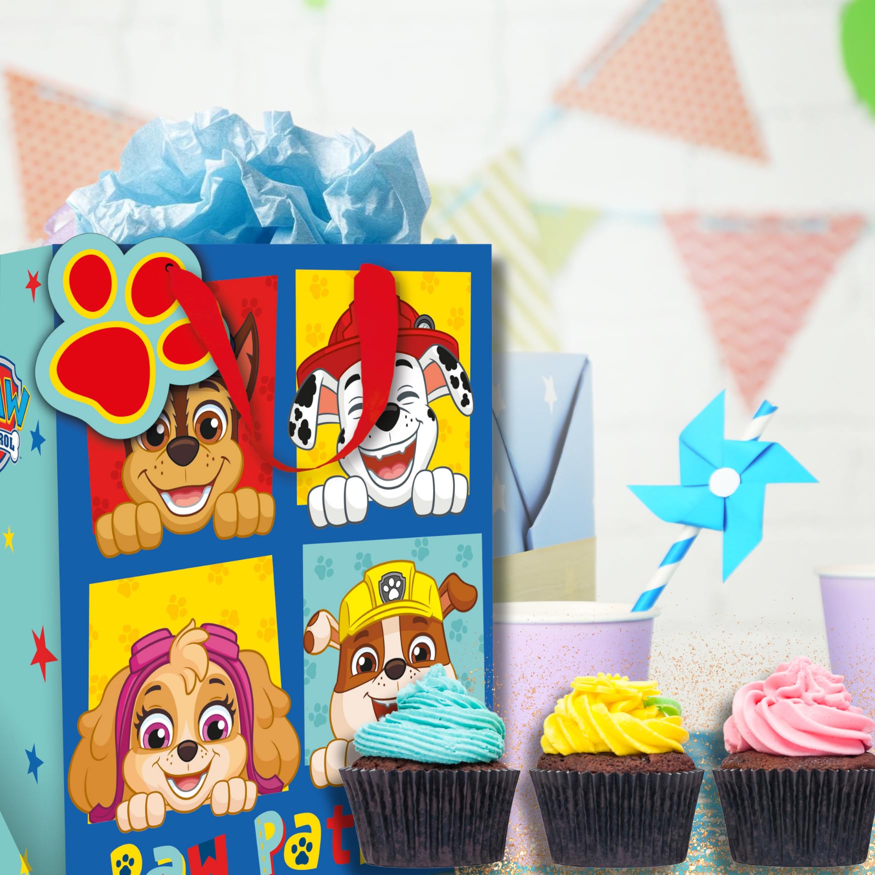 Danilo Promotions LTD Paw Patrol Boys Gift Bag | Blue | 33 x 26 x 13.5 cm 4
