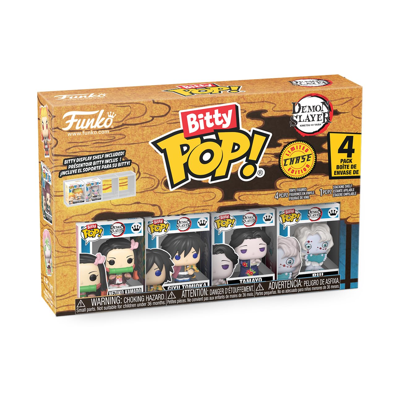 Funko Bitty POP! 4 Pack: Demon Slayer - Nezuko Kamado, Giyu Tomioka, Tamayo